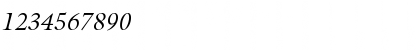 Download GalliardEF-Italic Regular Font Numeric Preview