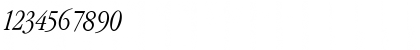 Download Garamond CondLightItalic Font Numeric Preview