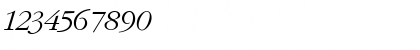 Download Garamond LightItalic Font Numeric Preview