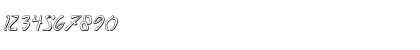 Download Bushido Shadow Italic Italic Font Numeric Preview