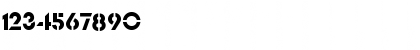 Download GlaserStencilEF Regular Font Numeric Preview