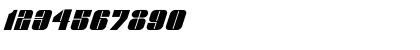 Download Glyphic SeriesItalic Font Numeric Preview