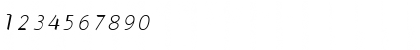 Download Gonza Oblique Font Numeric Preview