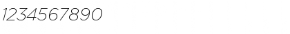 Download GothamExLight Italic Font Numeric Preview