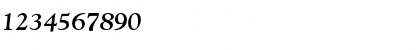 Download Goudy Oldstyle Std Bold Italic Font Numeric Preview