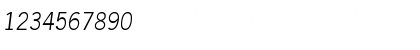 Download Hamburg-XlightIta Regular Font Numeric Preview