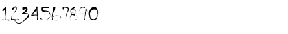 Download Handwrite Inkblot Font Numeric Preview