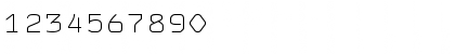 Download HardCase UltraLight Font Numeric Preview