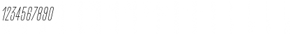 Download CactusLight Italic Font Numeric Preview