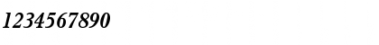 Download Italian Old Style MT Std Bold Italic Font Numeric Preview