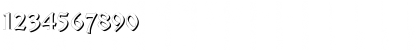 Download IzhitsaShadowC Regular Font Numeric Preview