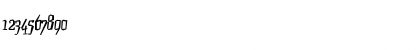 Download JacqueSlim Regular Font Numeric Preview