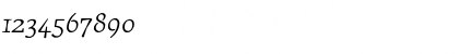 Download JournalItalicOldstyle Regular Font Numeric Preview