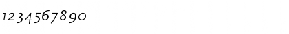 Download Julius Primary Std Italic Font Numeric Preview