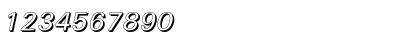 Download UltimateShadow Italic Font Numeric Preview