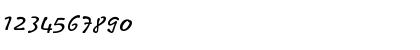 Download CalvinItal Regular Font Numeric Preview