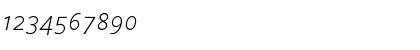 Download Legato Light Italic Font Numeric Preview