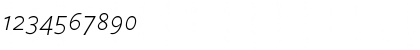 Download Legato SC Light Italic Font Numeric Preview