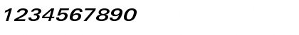 Download LinotypeUnivers ExtdMediumItalic Font Numeric Preview