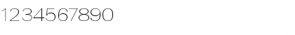 Download LinotypeUnivers ExtdUltraLight Font Numeric Preview