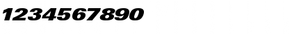 Download LinotypeUnivers ExtdXBlackItalic Font Numeric Preview