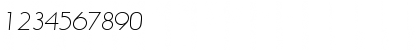 Download Litera-LightIta Regular Font Numeric Preview
