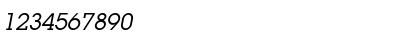 Download LugaBookC Italic Font Numeric Preview