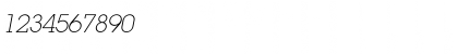 Download LugaExtraLightAdC Italic Font Numeric Preview
