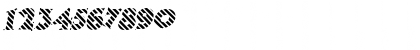 Download CandyStripe Oblique Font Numeric Preview