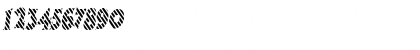 Download CandyStripeCondensed Oblique Font Numeric Preview