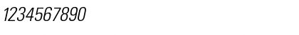 Download Uniform Condensed Light Italic Font Numeric Preview