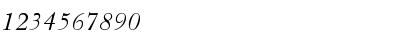 Download ITC New Baskerville Italic Font Numeric Preview