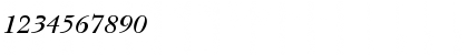 Download ITC New Baskerville Std SmBdIt Font Numeric Preview