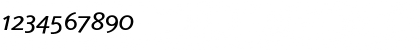 Download UnisynMedium Italic Font Numeric Preview
