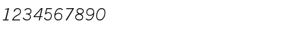Download News Gothic Light Italic Font Numeric Preview