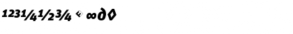 Download Unit-BlackItalicSCExpert Regular Font Numeric Preview