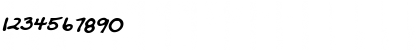 Download CarlysHand Bold Italic Font Numeric Preview