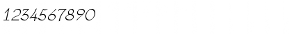 Download NympheItalic Regular Font Numeric Preview