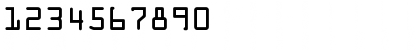 OCR A BQ Regular Font Numeric Preview