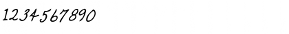 Download CarolinesHand Bold Italic Font Numeric Preview