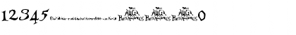 Download AliciaWonderland Regular Font Numeric Preview