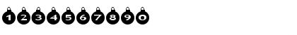 Download AlphaShapes xmas balls Normal Font Numeric Preview