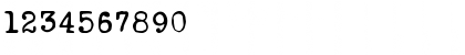 Download Ana's Rusty Typewriter Regular Font Numeric Preview