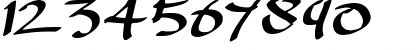 Download Archaic Asian Inks Regular Font Numeric Preview