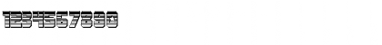 Download Army Rangers Chrome Regular Font Numeric Preview