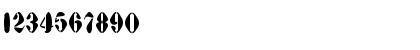 Download AustralianFlyingCorpsStencilA Regular Font Numeric Preview