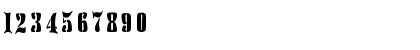 Download AustralianFlyingCorpsStencilH Regular Font Numeric Preview