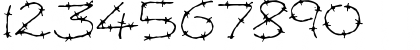 Download Barbed Wires Regular Font Numeric Preview