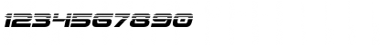 Download Beam Weapon Halftone Italic Italic Font Numeric Preview