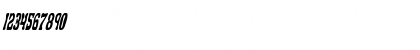 Download Black Gunk Condensed Italic Condensed Italic Font Numeric Preview